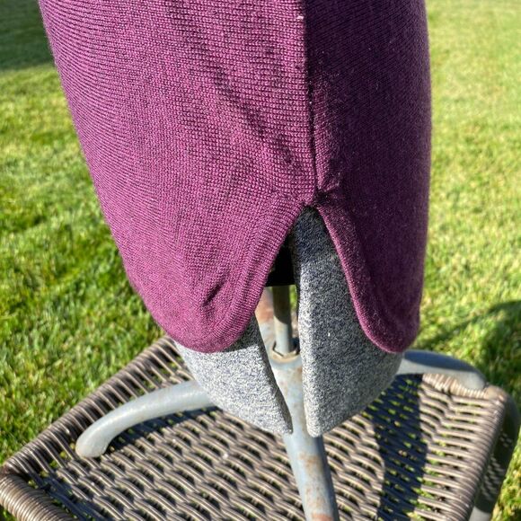 Max Studio 100% Merino Sweater Tunic Style Rounded Side Split Hem Size XS - Picture 4 of 7